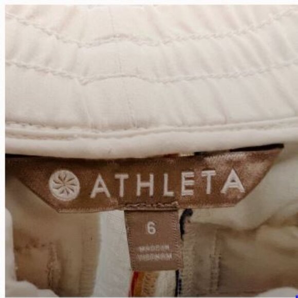 Athletes High Waist Blue and Orange Vertical Striped Shorts - Picture 2 of 2